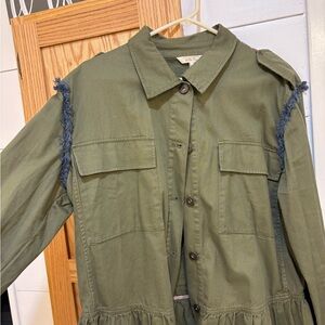 Matilda Jane Green Utility Jacket with Relaxed Fit